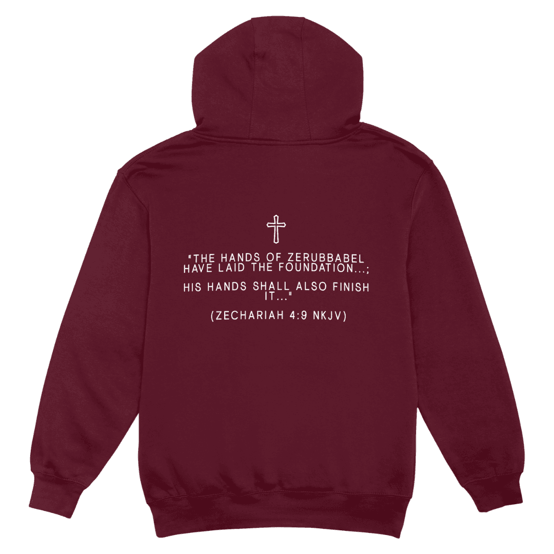 Zechariah 4:9 Christian Hoodie alternate